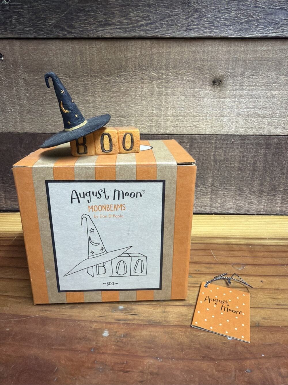 Halloween Witches Hat Boo Mini Sculpture August Moon Dan DiPaolo Vintage In Box